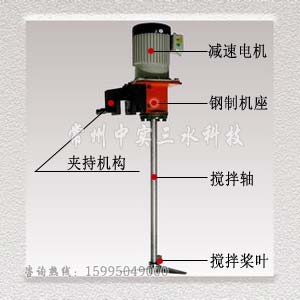 中實(shí)三水AC夾持式立式攪拌機(jī)結(jié)構(gòu)示意圖